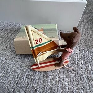Maileg, little sister surfer mouse, new in box